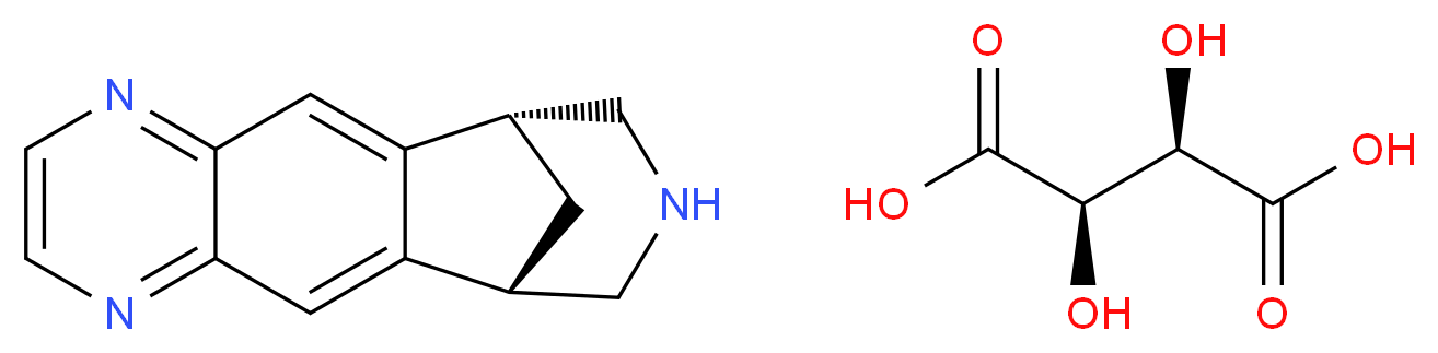 (1R,12S)-5,8,14-triazatetracyclo[10.3.1.0<sup>2</sup>,<sup>1</sup><sup>1</sup>.0<sup>4</sup>,<sup>9</sup>]hexadeca-2,4,6,8,10-pentaene; (2R,3R)-2,3-dihydroxybutanedioic acid_分子结构_CAS_375815-87-5