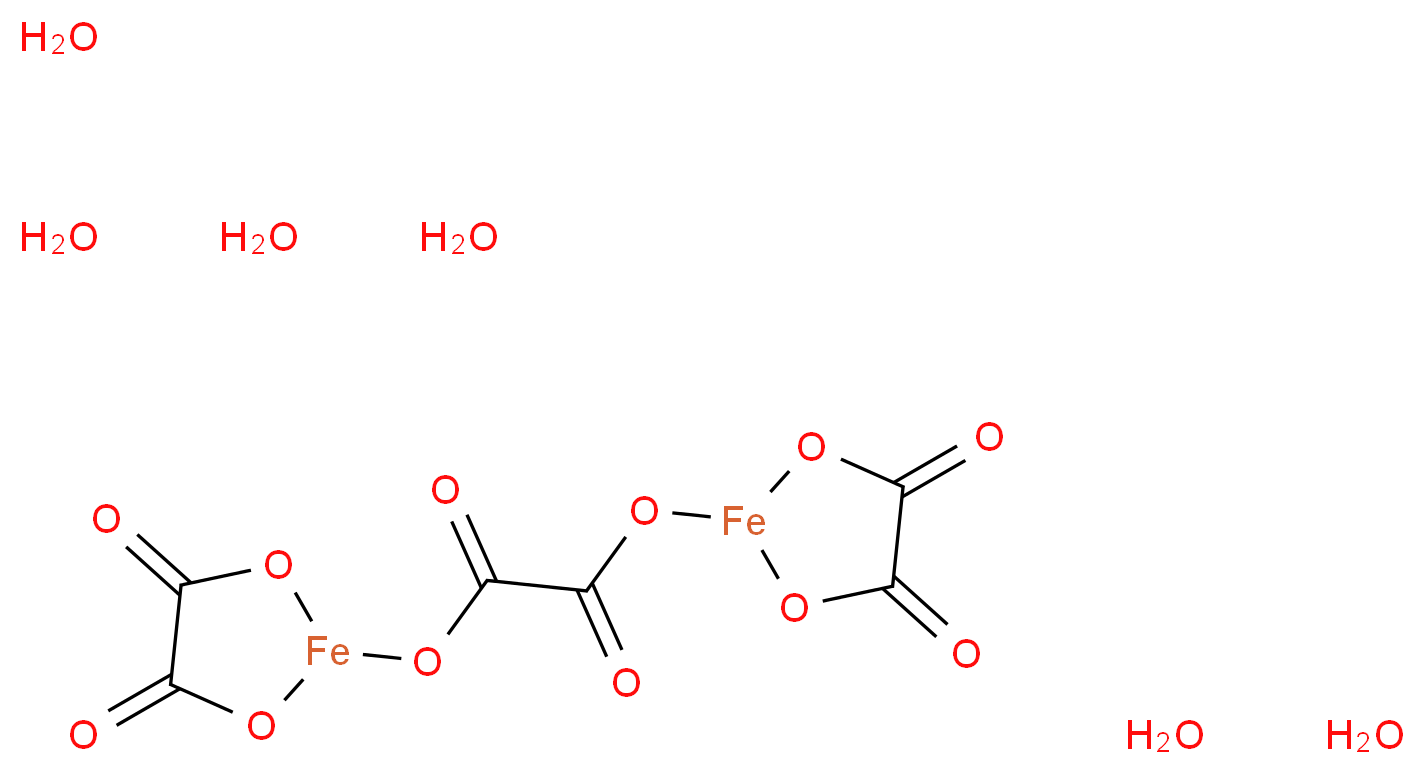 bis(dioxo-1,3-dioxa-2-ferracyclopentan-2-yl) oxalate hexahydrate_分子结构_CAS_166897-40-1