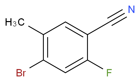 4-Bromo-2-fluoro-5-methylbenzonitrile_分子结构_CAS_916792-13-7)