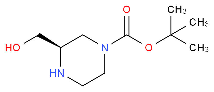 tert-butyl (3R)-3-(hydroxymethyl)piperazine-1-carboxylate_分子结构_CAS_278788-66-2