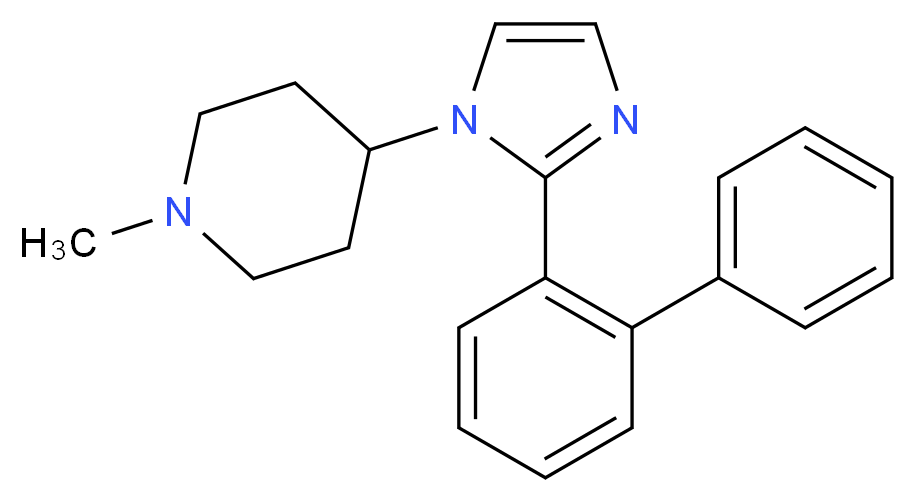 4-(2-biphenyl-2-yl-1H-imidazol-1-yl)-1-methylpiperidine_分子结构_CAS_)