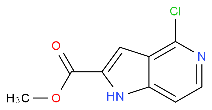 methyl 4-chloro-1H-pyrrolo[3,2-c]pyridine-2-carboxylate_分子结构_CAS_688357-19-9