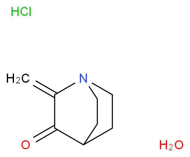 2-methylidene-1-azabicyclo[2.2.2]octan-3-one hydrate hydrochloride_分子结构_CAS_207556-03-4