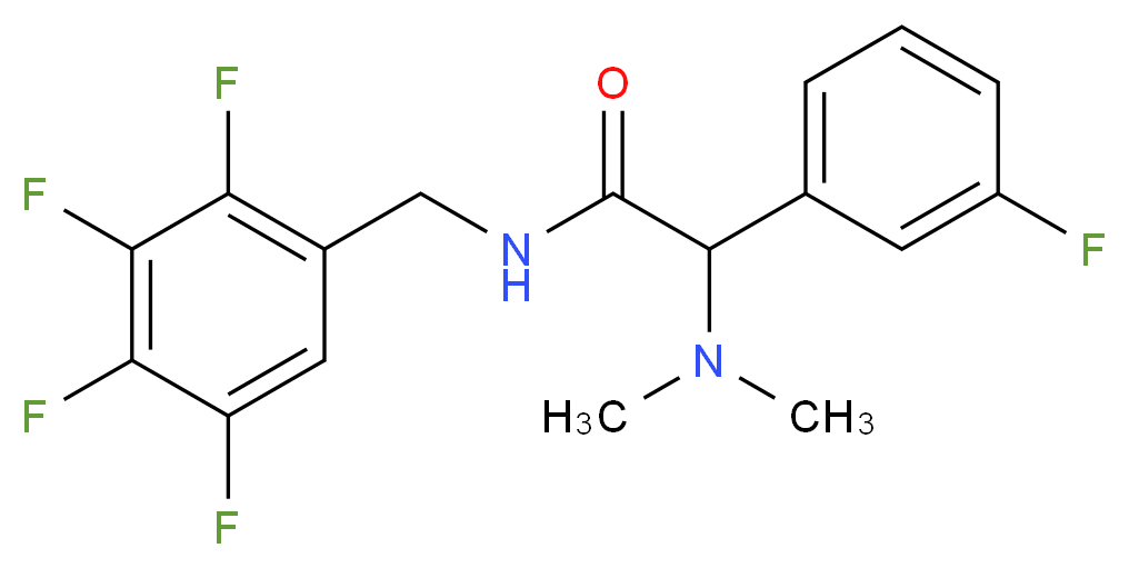2-(dimethylamino)-2-(3-fluorophenyl)-N-(2,3,4,5-tetrafluorobenzyl)acetamide_分子结构_CAS_)