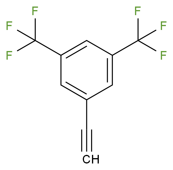 3,5-双三氟甲基苯乙炔_分子结构_CAS_88444-81-9)
