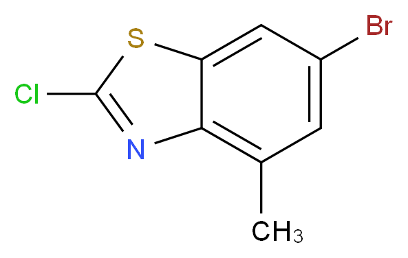 6-bromo-2-chloro-4-methyl-1,3-benzothiazole_分子结构_CAS_1177325-89-1)