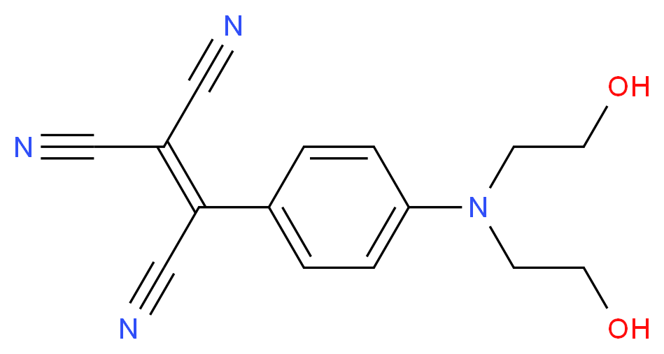[4-[二(2-羟基乙基)氨基]苯基]-1,1,2-乙烯三甲腈_分子结构_CAS_56672-91-4)