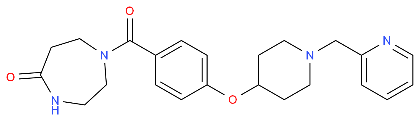 1-(4-{[1-(2-pyridinylmethyl)-4-piperidinyl]oxy}benzoyl)-1,4-diazepan-5-one_分子结构_CAS_)