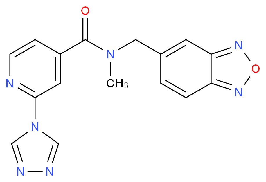 N-(2,1,3-benzoxadiazol-5-ylmethyl)-N-methyl-2-(4H-1,2,4-triazol-4-yl)isonicotinamide_分子结构_CAS_)