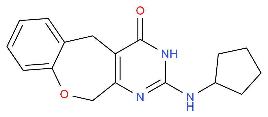2-(cyclopentylamino)-5,11-dihydro[1]benzoxepino[3,4-d]pyrimidin-4(3H)-one_分子结构_CAS_)
