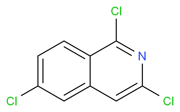 1,3,6-三氯异喹啉_分子结构_CAS_1053658-49-3)