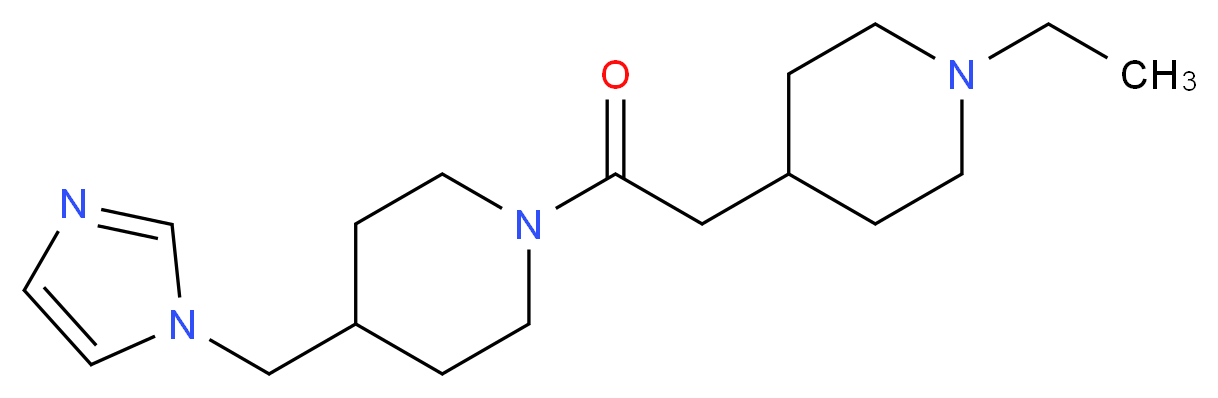 1-ethyl-4-{2-[4-(1H-imidazol-1-ylmethyl)-1-piperidinyl]-2-oxoethyl}piperidine_分子结构_CAS_)