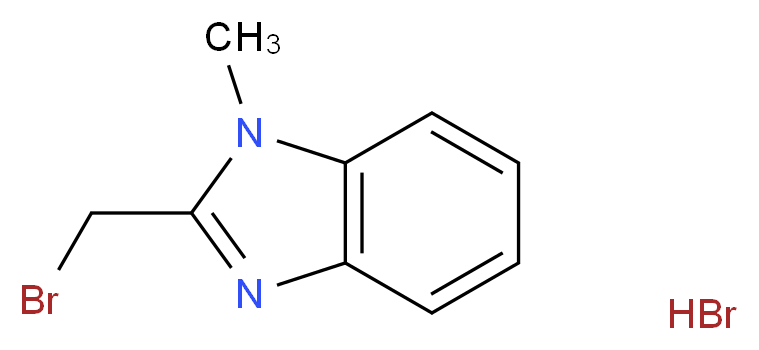 2-(bromomethyl)-1-methyl-1H-1,3-benzodiazole hydrobromide_分子结构_CAS_136099-52-0