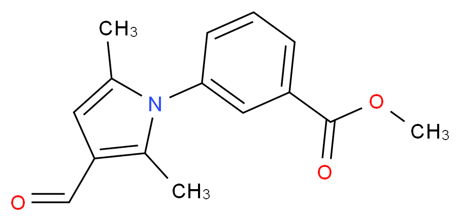 methyl 3-(3-formyl-2,5-dimethyl-1H-pyrrol-1-yl)benzoate_分子结构_CAS_428473-45-4)