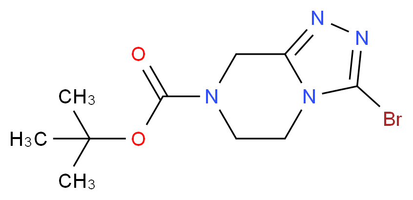 tert-butyl 3-bromo-5H,6H,7H,8H-[1,2,4]triazolo[4,3-a]pyrazine-7-carboxylate_分子结构_CAS_723286-80-4