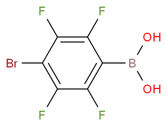 (4-bromo-2,3,5,6-tetrafluorophenyl)boronic acid_分子结构_CAS_1016231-40-5