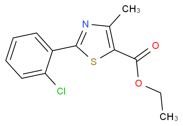 ethyl 2-(2-chlorophenyl)-4-methyl-1,3-thiazole-5-carboxylate_分子结构_CAS_338982-17-5