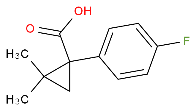 1-(4-fluorophenyl)-2,2-dimethylcyclopropanecarboxylic acid_分子结构_CAS_915921-31-2)