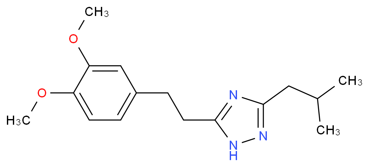 5-[2-(3,4-dimethoxyphenyl)ethyl]-3-isobutyl-1H-1,2,4-triazole_分子结构_CAS_)