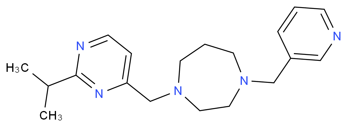 1-[(2-isopropyl-4-pyrimidinyl)methyl]-4-(3-pyridinylmethyl)-1,4-diazepane_分子结构_CAS_)