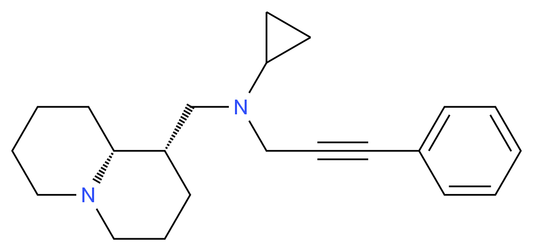 N-[(1S,9aR)-octahydro-2H-quinolizin-1-ylmethyl]-N-(3-phenylprop-2-yn-1-yl)cyclopropanamine_分子结构_CAS_)
