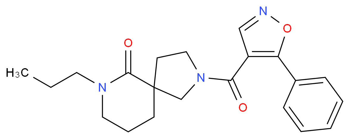 2-[(5-phenylisoxazol-4-yl)carbonyl]-7-propyl-2,7-diazaspiro[4.5]decan-6-one_分子结构_CAS_)