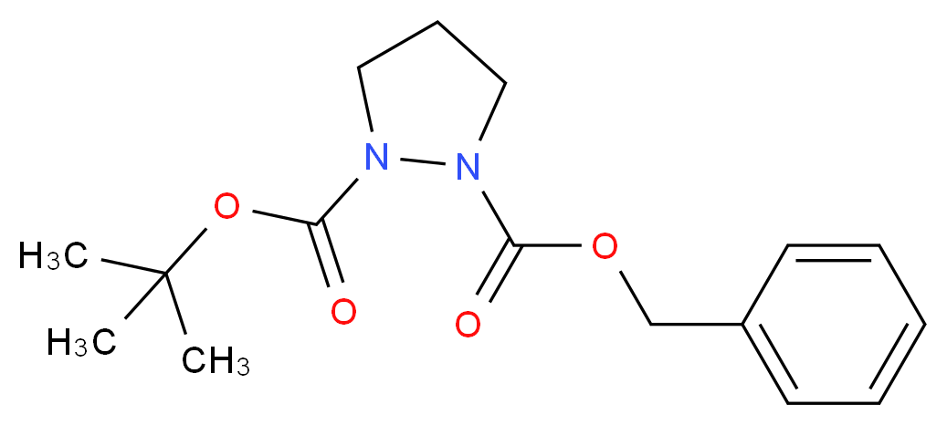 1-benzyl 2-tert-butyl pyrazolidine-1,2-dicarboxylate_分子结构_CAS_57699-89-5