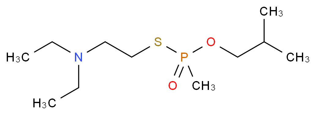 2-methylpropyl {[2-(diethylamino)ethyl]sulfanyl}(methyl)phosphinate_分子结构_CAS_159939-87-4