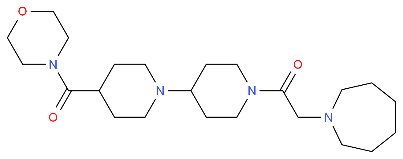 1'-(1-azepanylacetyl)-4-(4-morpholinylcarbonyl)-1,4'-bipiperidine_分子结构_CAS_)