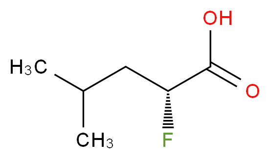 (2R)-2-fluoro-4-methylpentanoic acid_分子结构_CAS_126957-44-6