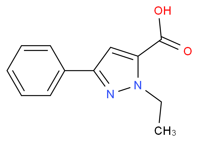 2-Ethyl-5-phenyl-2H-pyrazole-3-carboxylic acid_分子结构_CAS_)