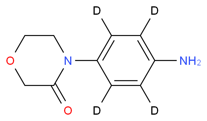 4-(4-Aminophenyl)-3-morpholinone-d4_分子结构_CAS_)