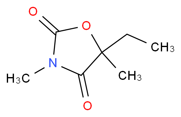 5-ethyl-3,5-dimethyl-1,3-oxazolidine-2,4-dione_分子结构_CAS_115-67-3