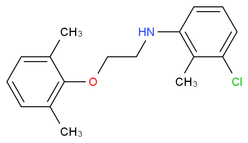 3-Chloro-N-[2-(2,6-dimethylphenoxy)ethyl]-2-methylaniline_分子结构_CAS_)