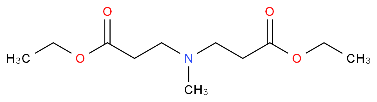 Ethyl 3-[(3-ethoxy-3-oxopropyl)(methyl)amino]-propanoate_分子结构_CAS_)