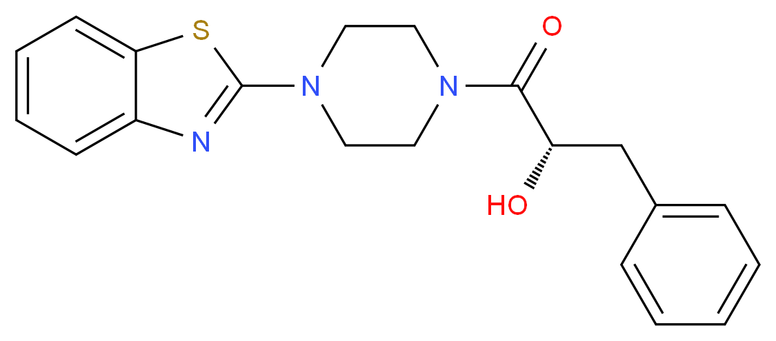 (2S)-1-[4-(1,3-benzothiazol-2-yl)-1-piperazinyl]-1-oxo-3-phenyl-2-propanol_分子结构_CAS_)