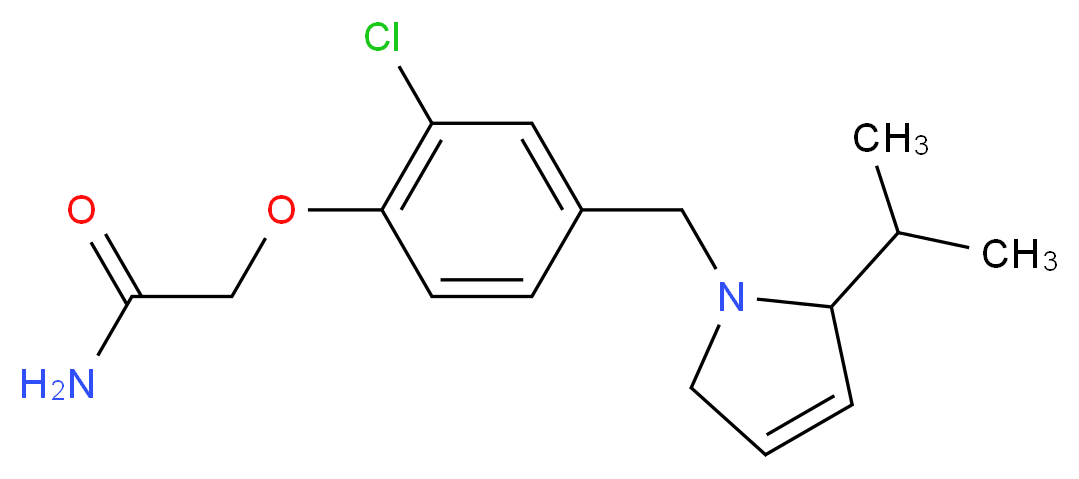 2-{2-chloro-4-[(2-isopropyl-2,5-dihydro-1H-pyrrol-1-yl)methyl]phenoxy}acetamide_分子结构_CAS_)