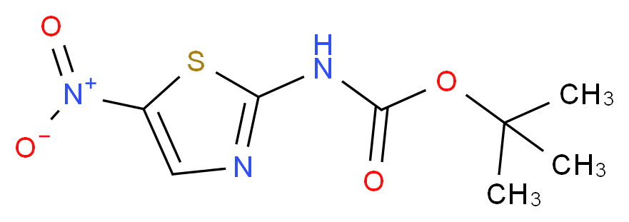 TERT-BUTYL 5-NITROTHIAZOL-2-YLCARBAMATE_分子结构_CAS_1196153-47-5)