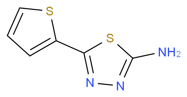 2-Amino-5-(2-thienyl)-1,3,4-thiadiazole_分子结构_CAS_4683-00-5)