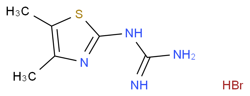 1-(4,5-Dimethyl-1,3-thiazol-2-yl)guanidine hydrobromide_分子结构_CAS_85207-84-7)