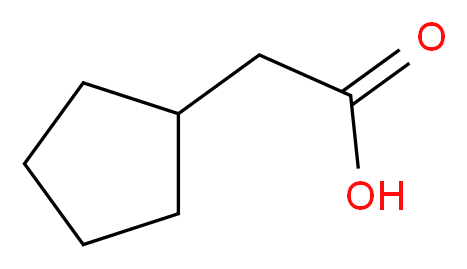 2-cyclopentylacetic acid_分子结构_CAS_1123-00-8