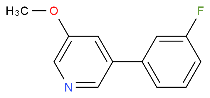 3-(3-fluorophenyl)-5-methoxypyridine_分子结构_CAS_1214364-48-3