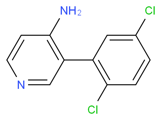 3-(2,5-dichlorophenyl)pyridin-4-amine_分子结构_CAS_1125447-88-2