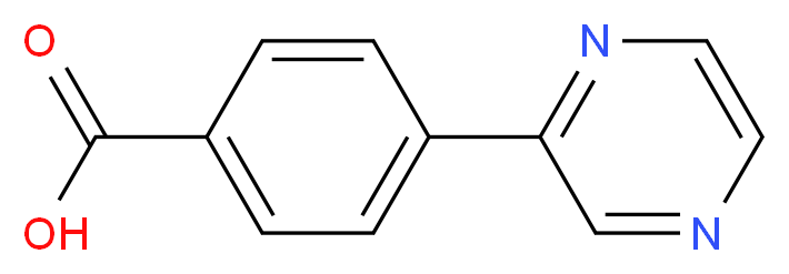 4-(pyrazin-2-yl)benzoic acid_分子结构_CAS_216060-23-0