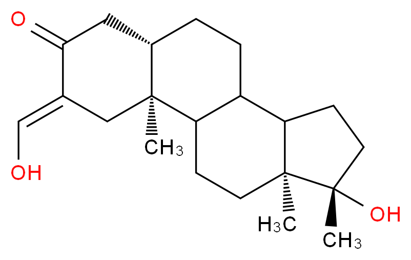 (2S,4E,7S,14S,15S)-14-hydroxy-4-(hydroxymethylidene)-2,14,15-trimethyltetracyclo[8.7.0.0<sup>2</sup>,<sup>7</sup>.0<sup>1</sup><sup>1</sup>,<sup>1</sup><sup>5</sup>]heptadecan-5-one_分子结构_CAS_434-07-1