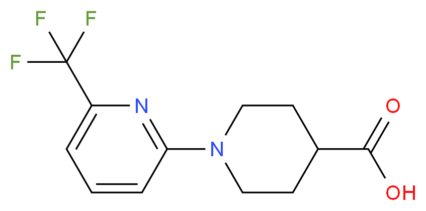1-[6-(Trifluoromethyl)pyridin-2-yl]piperidine-4-carboxylic acid 97%_分子结构_CAS_)