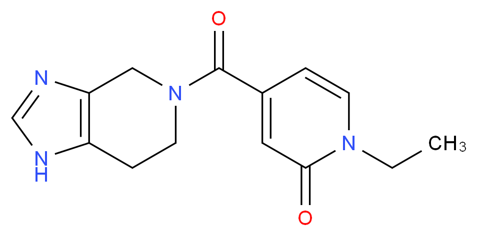 1-ethyl-4-(1,4,6,7-tetrahydro-5H-imidazo[4,5-c]pyridin-5-ylcarbonyl)pyridin-2(1H)-one_分子结构_CAS_)