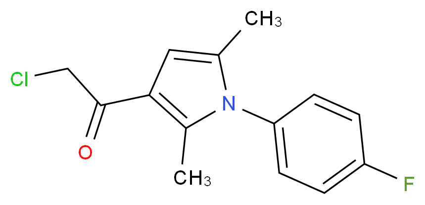 2-chloro-1-[1-(4-fluorophenyl)-2,5-dimethyl-1H-pyrrol-3-yl]ethan-1-one_分子结构_CAS_304685-89-0