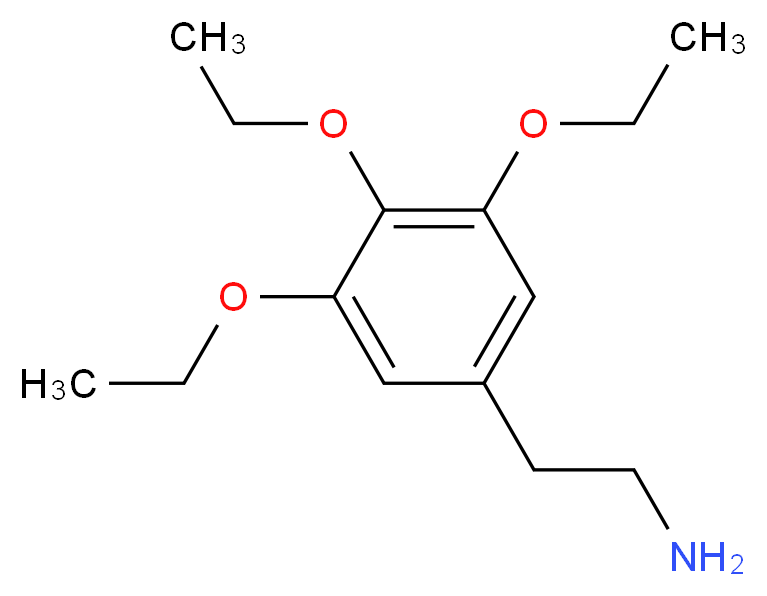 2-(3,4,5-triethoxyphenyl)ethan-1-amine_分子结构_CAS_90109-63-0