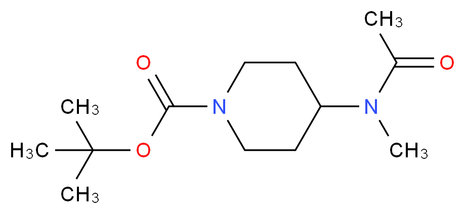 tert-Butyl 4-[acetyl(methyl)amino]-piperidine-1-carboxylate_分子结构_CAS_197727-57-4)